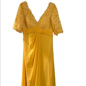 Mustard Bridesmaid’s Maternity Dress